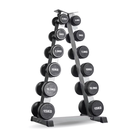 เซ็ตดัมเบลแบบกลม 6 คู่ พร้อมแร็ค HOMEFITTOOLS R602 น้ำหนัก 2.5-15 KG_0